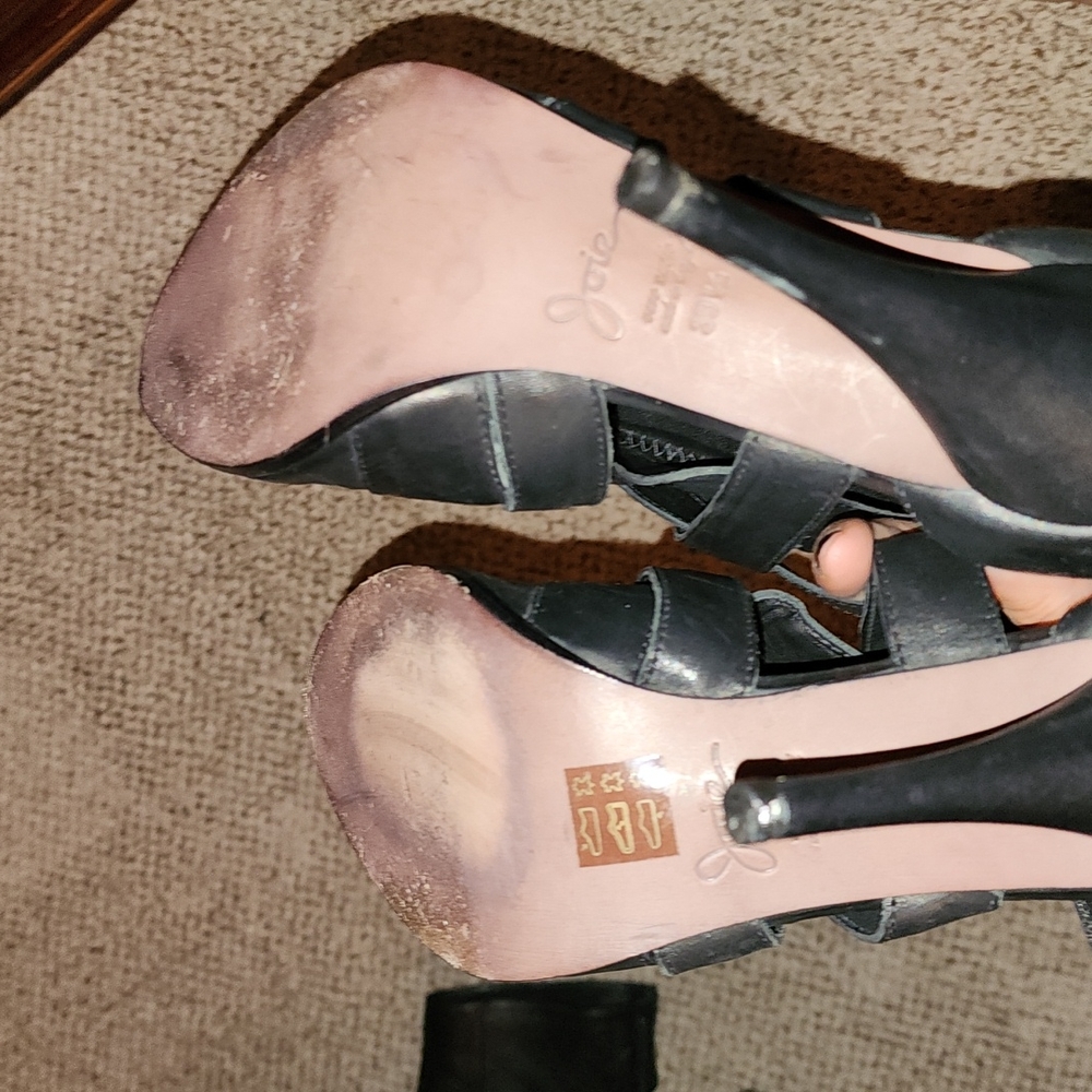 JOIE REAL LEATHER STRAPED PLATFORM HIGH HEEL SEXY AZZ BOOTIE EUC - Picture 8 of 12